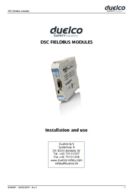 Duelco DSC-Fieldbus manual