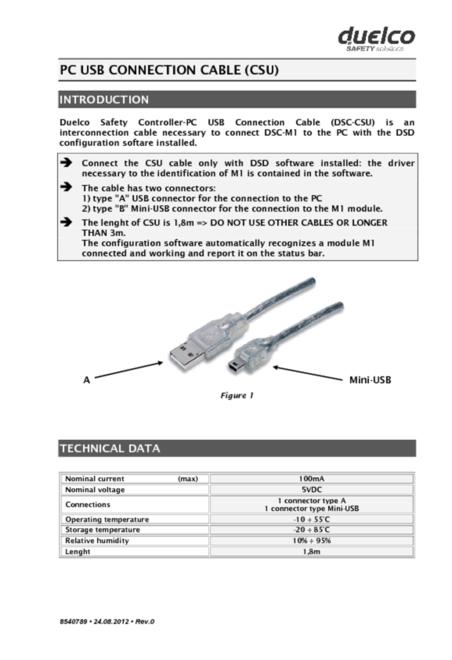 Duelco DSC-CSU manual
